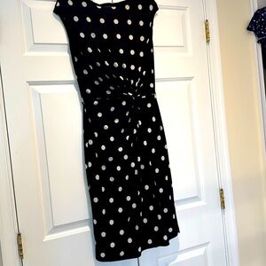 Ralph Lauren black and ivory polka dot dress